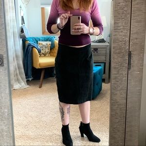 Hunt Club 100% genuine leather midi skirt